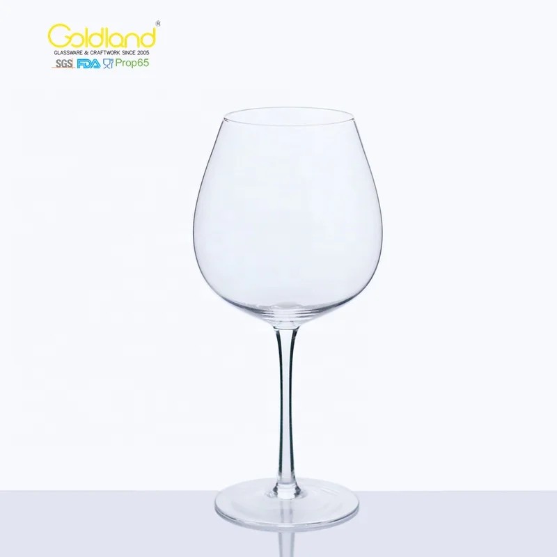 Crystal burgundy wine goblet handmade custom red wine glasses 650ml