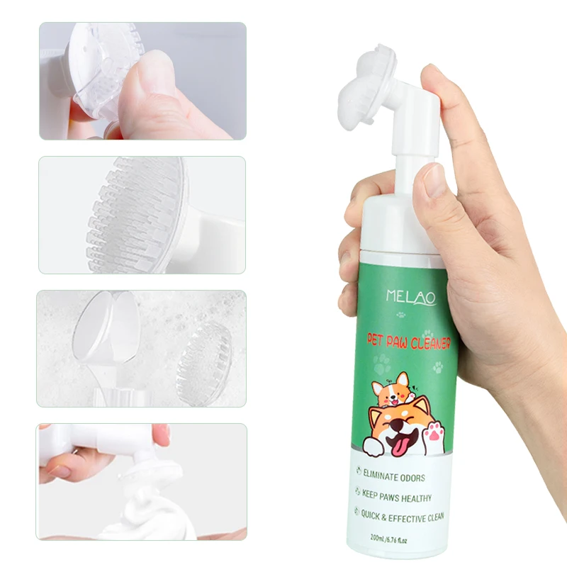 Private Label Large Medium Small Size Waterless Dog Paw Cleaner Dog Paw Balm For Heal Dry Cracked Nose 4 In 1 Dog Paw Care Kit