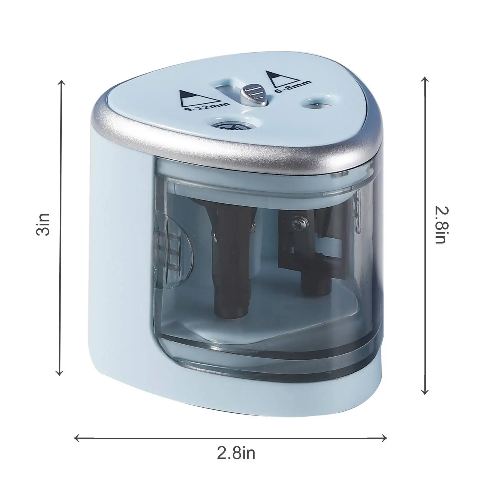 Hot Selling TENWIN Double Holes Electric  Battery Two Holes Electric Pencil Sharpener