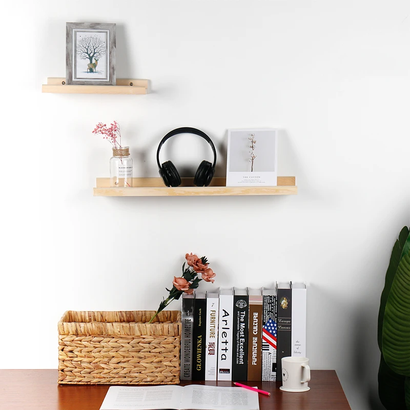 Rustic Floating Wooden  Wall Shelves  Floating Wall Shelf Wood Wall Mount Wooden Shelf