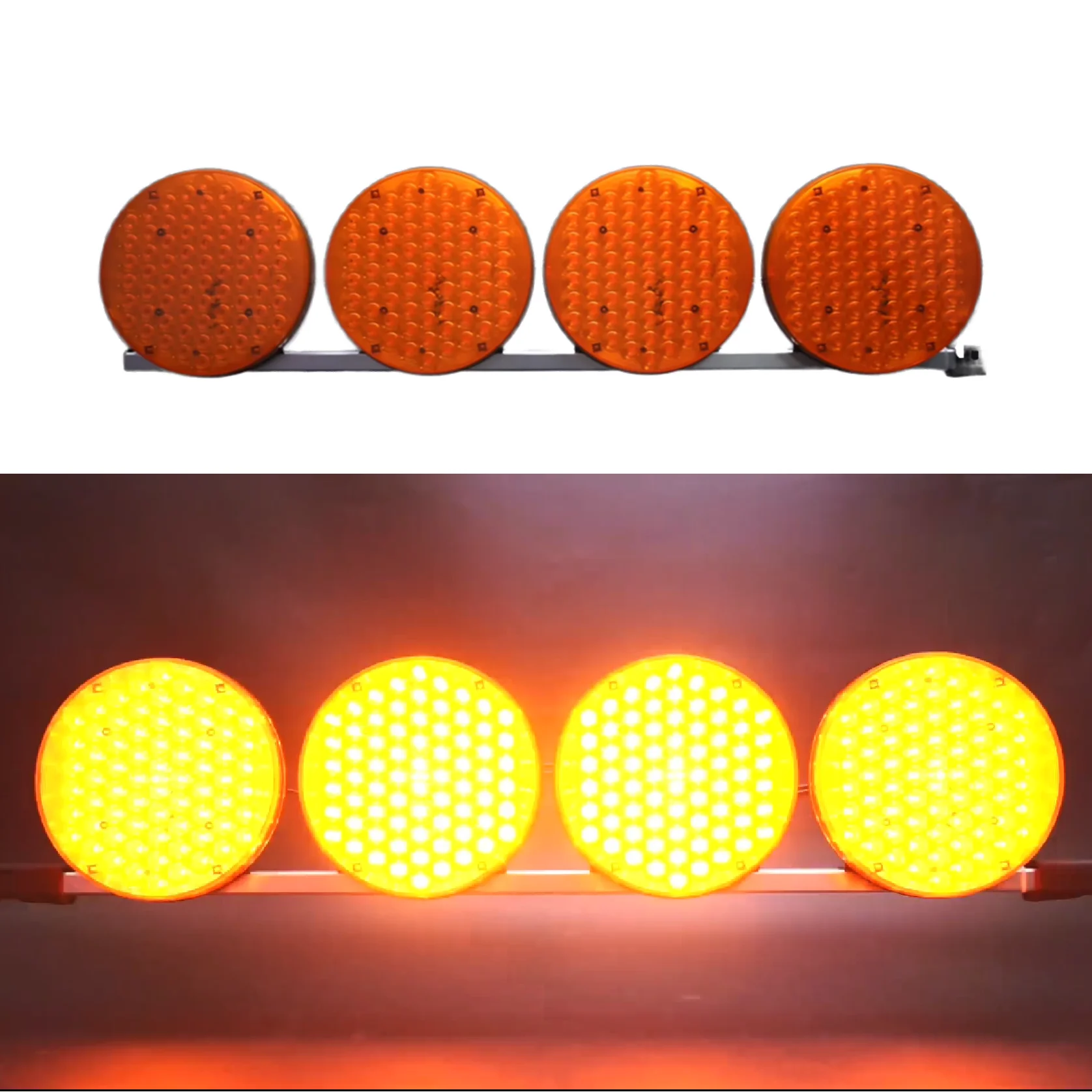 Amber Round Heavy Truck Engineering Vehicles Traffic Safety Warning Indicator Lights