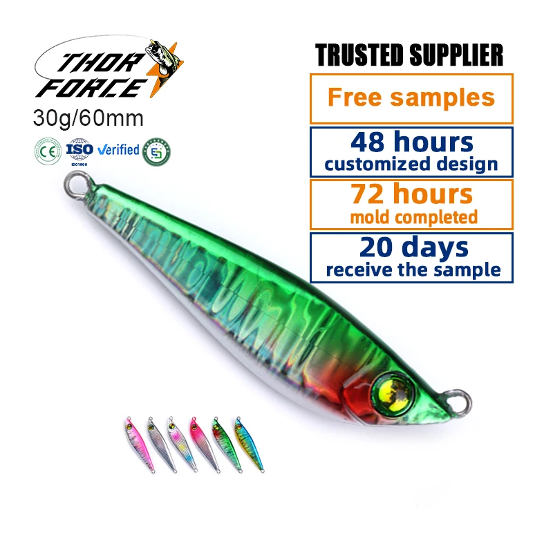 THORFORCE 6cm 30g Hard Metal Jigs Tungsten Jigging Lure High Quality Slow Jigging Lure