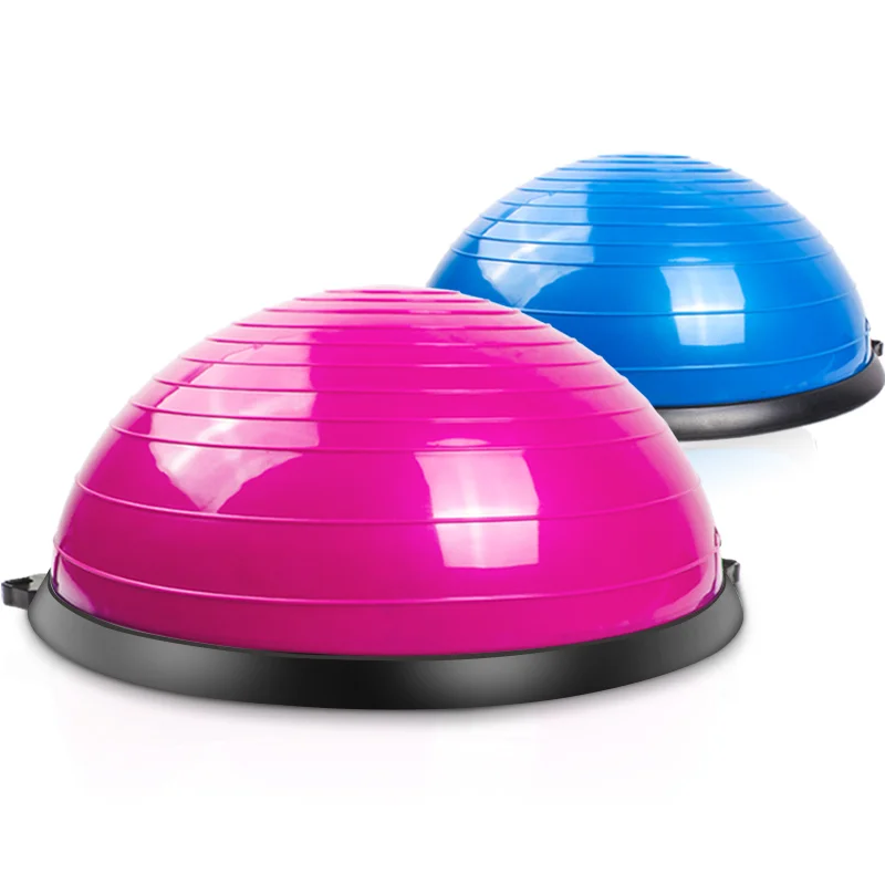  46cm Pilat Clear Anti Burst Yoga Half Massage Tune Up Balance Ball With Air Pump Pilates Fitness Wave