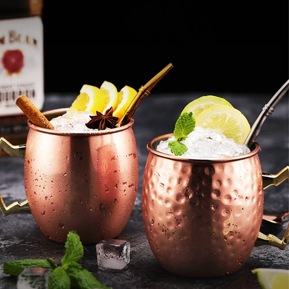 10 oz Custom caneca moscow mule copper mug cups set of 4