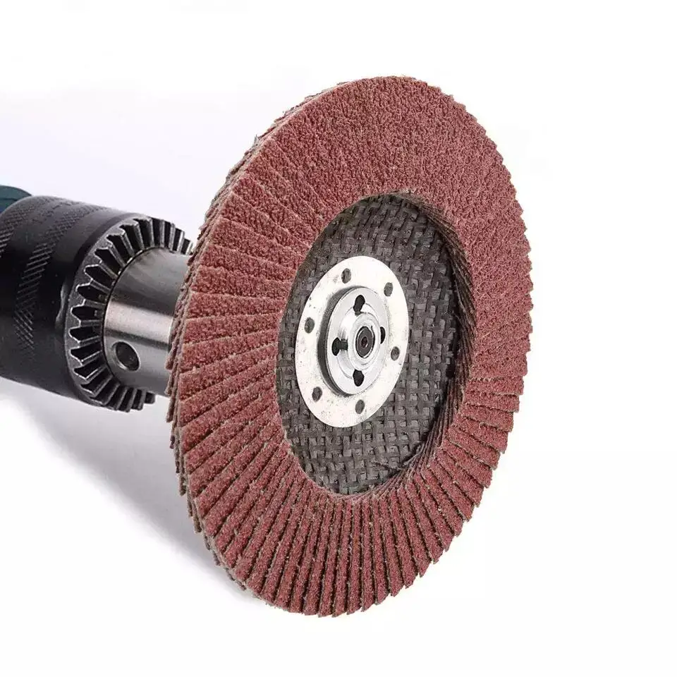 4 Inch Flap Disc Abrasive Tools Aluminum Oxide Red Emery Wheel for Grinding