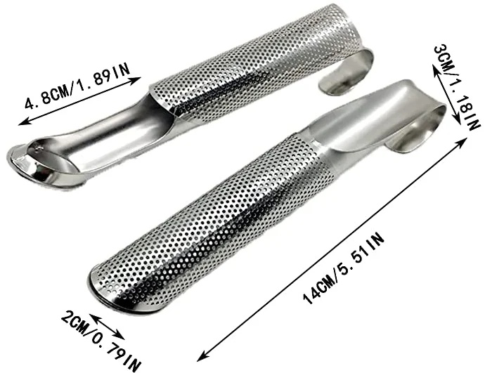 Stainless Steel Hot Tea Strainer Plunger Tea Infuser Mesh Filter,  Reusable Filter Pipe Steeper for Loose Tea Leaf Herbs Spice