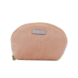 Custom Logo Fashion Cosmetic Bag Toiletries Bag Flannel Makeup Bag For Travel