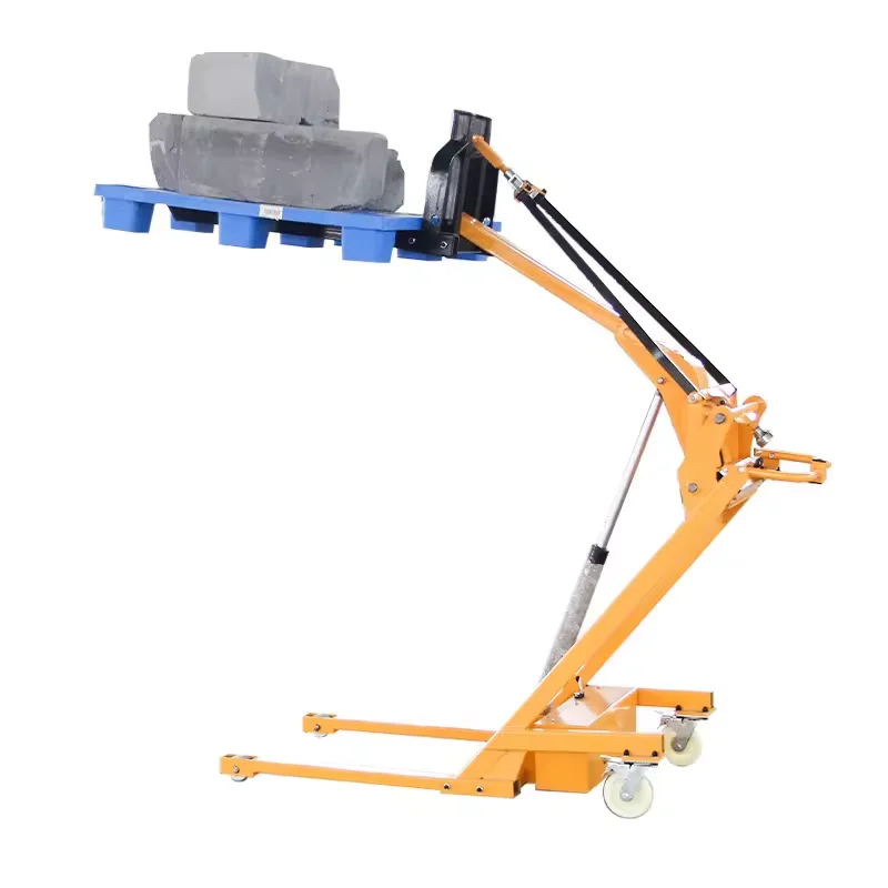 Mini Telescopic Electric Operated Forklift Portable Multifunctional Small Fork Lift Stacker Warehouse Exclusive