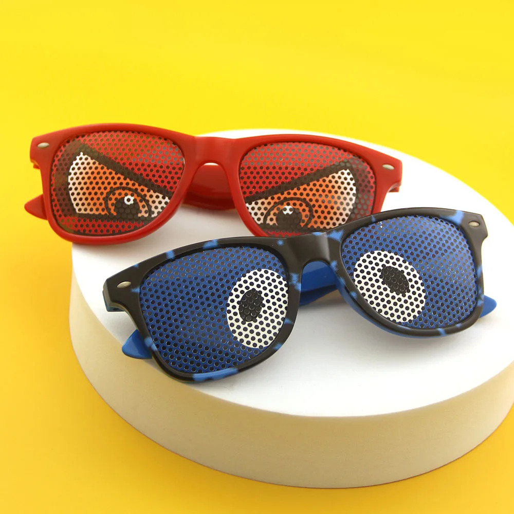 Hot selling custom logo wholesale custom flag stickers section pinhole fashion promotion sunglasses