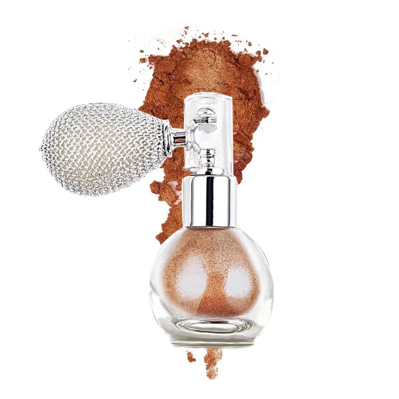 Hot Selling Custom Logo Powder No Logo Vegan Wholesale Bottle Glitter Powder Makeup Mineral Highlighters Spray