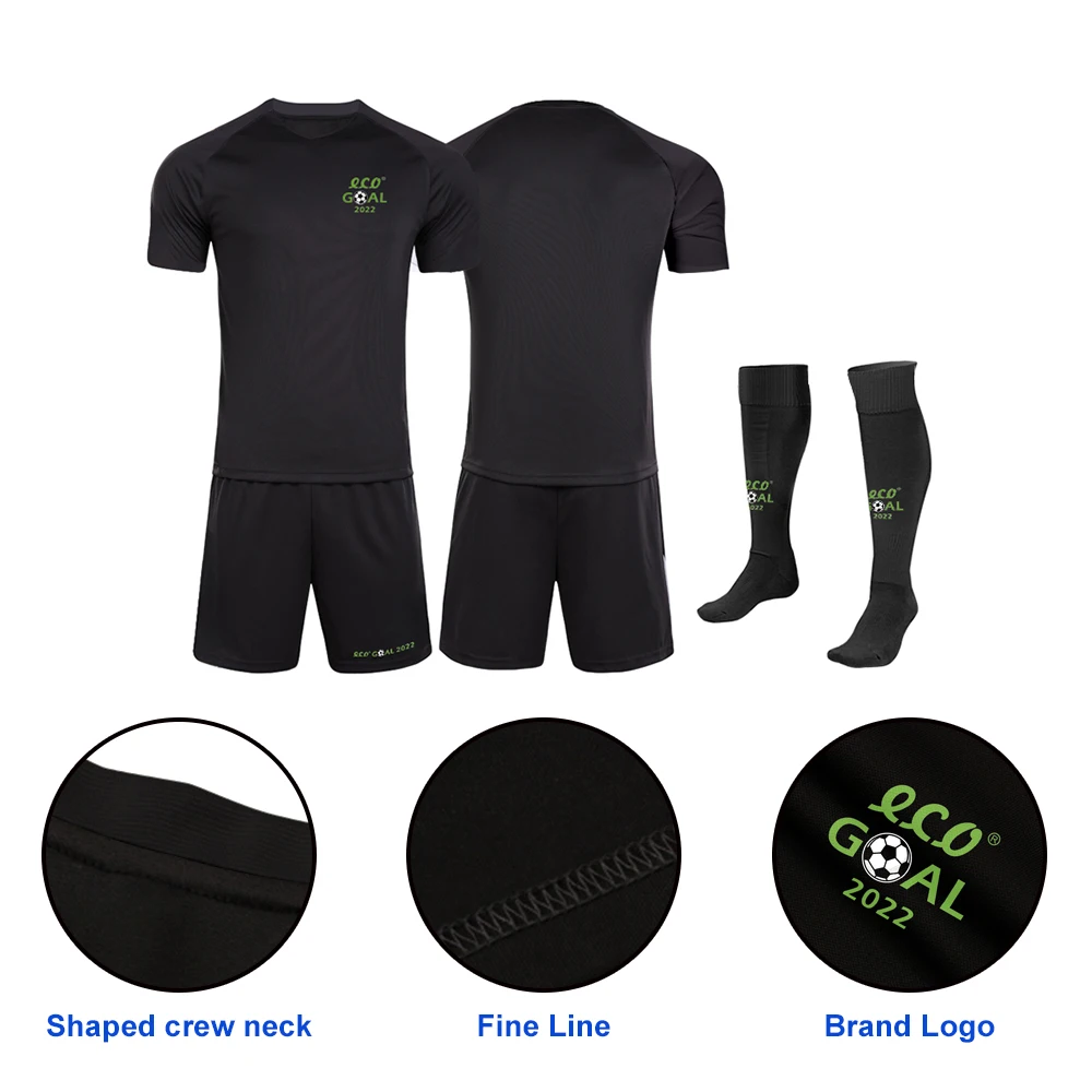 2022 Футбольная форма с индивидуальным логотипом, быстросохнущие рубашки из переработанного полиэстера, Спортивная команда, футбольный костюм для Кубка мира
