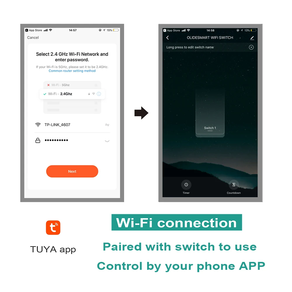 Wi-Fi Умный дом Tuya RF беспроводной пульт дистанционного управления приемник с не сенсорными дверными переключателями