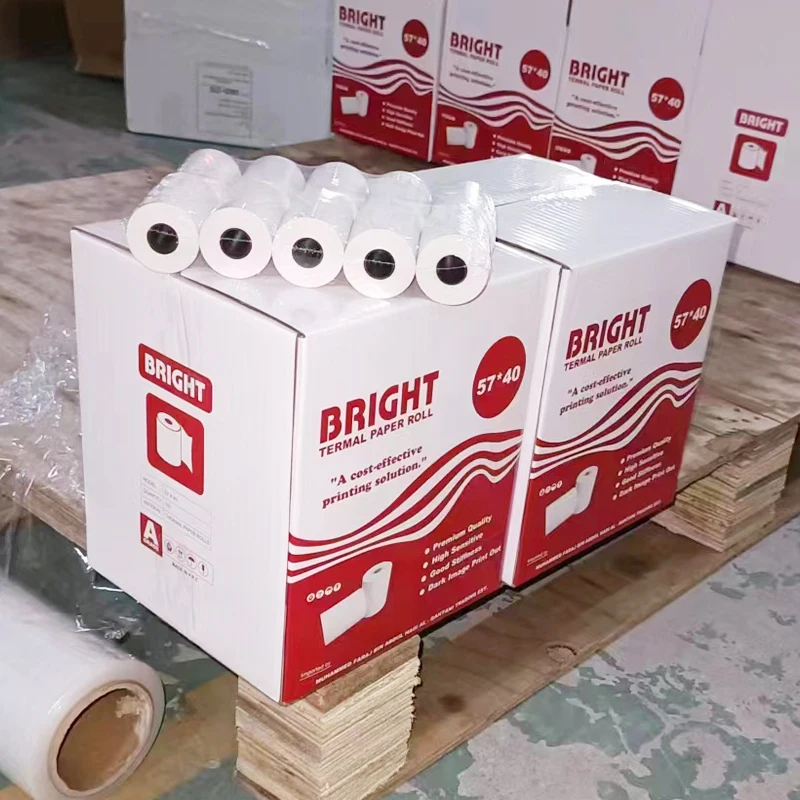 Termal paper tito tickets thermal 5*6 papee 50mmx20mm double sided receipt roll