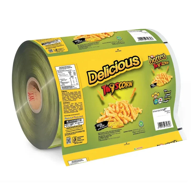 Aluminum Snack Bag Film Roll Printed Plastic Eco Friendly Potato Chips Packaging Film Roll Aluminum Foil Food Packaging Film