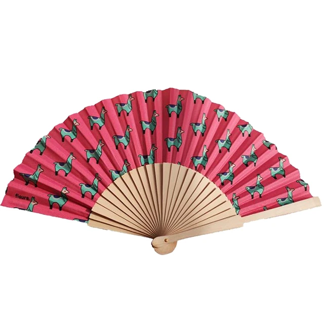 
Ручной Веер для спорта и мероприятий в японском стиле, яркий, с деревянными ребрами 