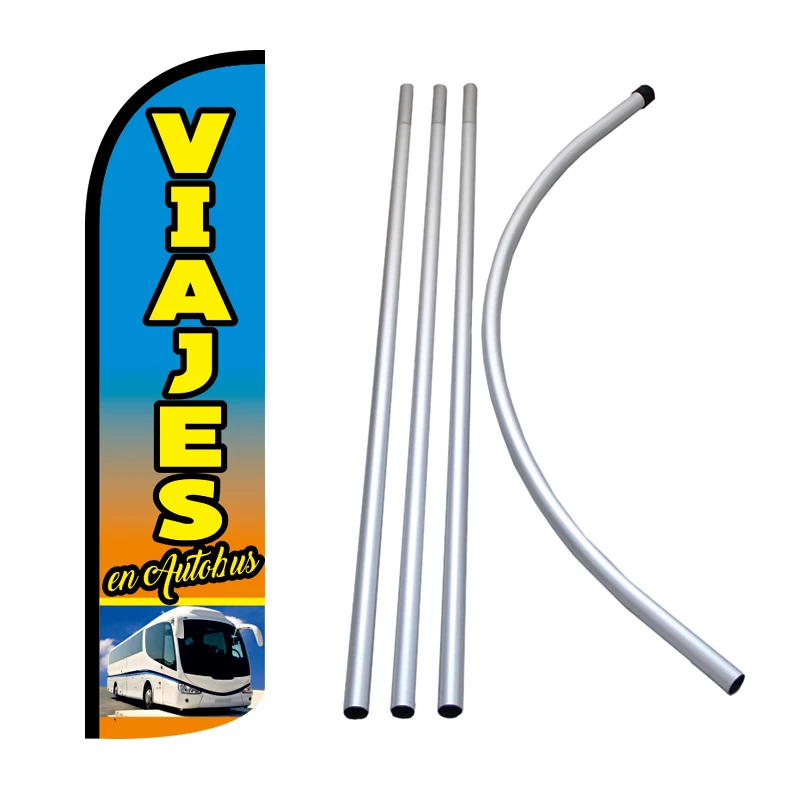 Top Quality Aluminium Feather Flag Teardrop Flags Banner Stand Flexible Telescopic Feather Beach Flag Pole
