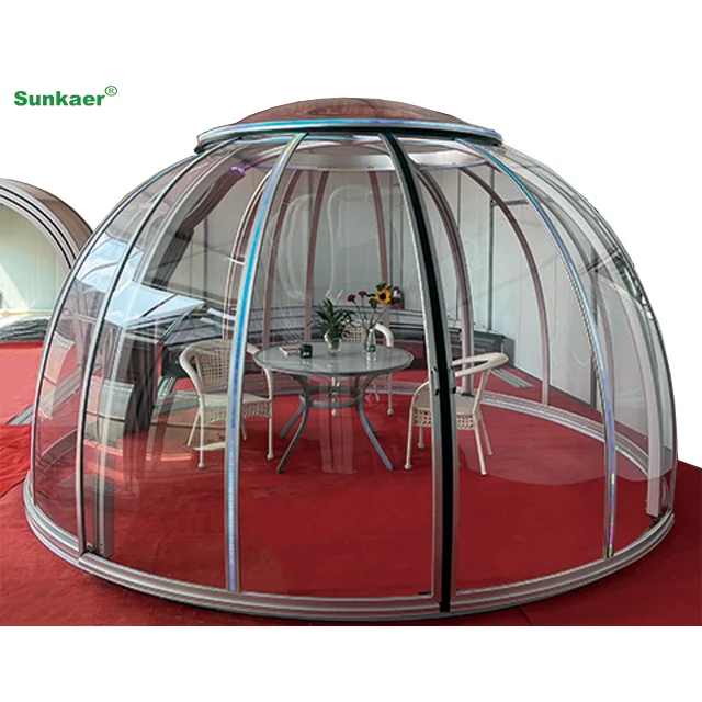 Good Price top aluminum OEM/ODM Prefab Dome House plastic round house Outdoor Polycarbonate tent plastic round house