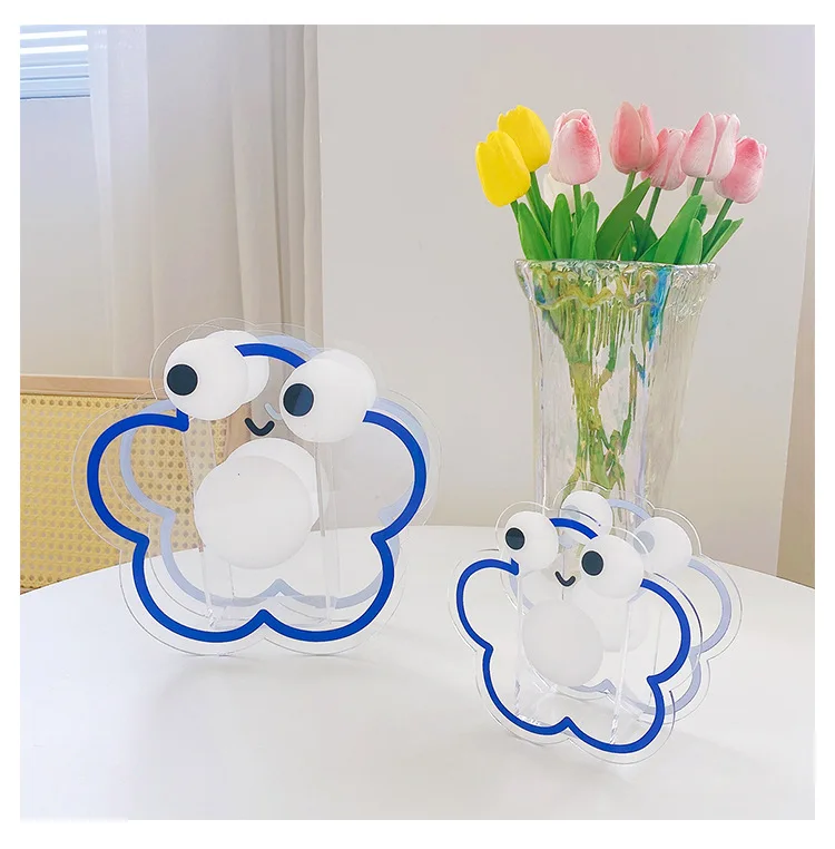 Acrylic Cute Pen Holder Ins Acrylic Vase For Flowers  And Make-Up Brush For Home Office Wedding Decoration