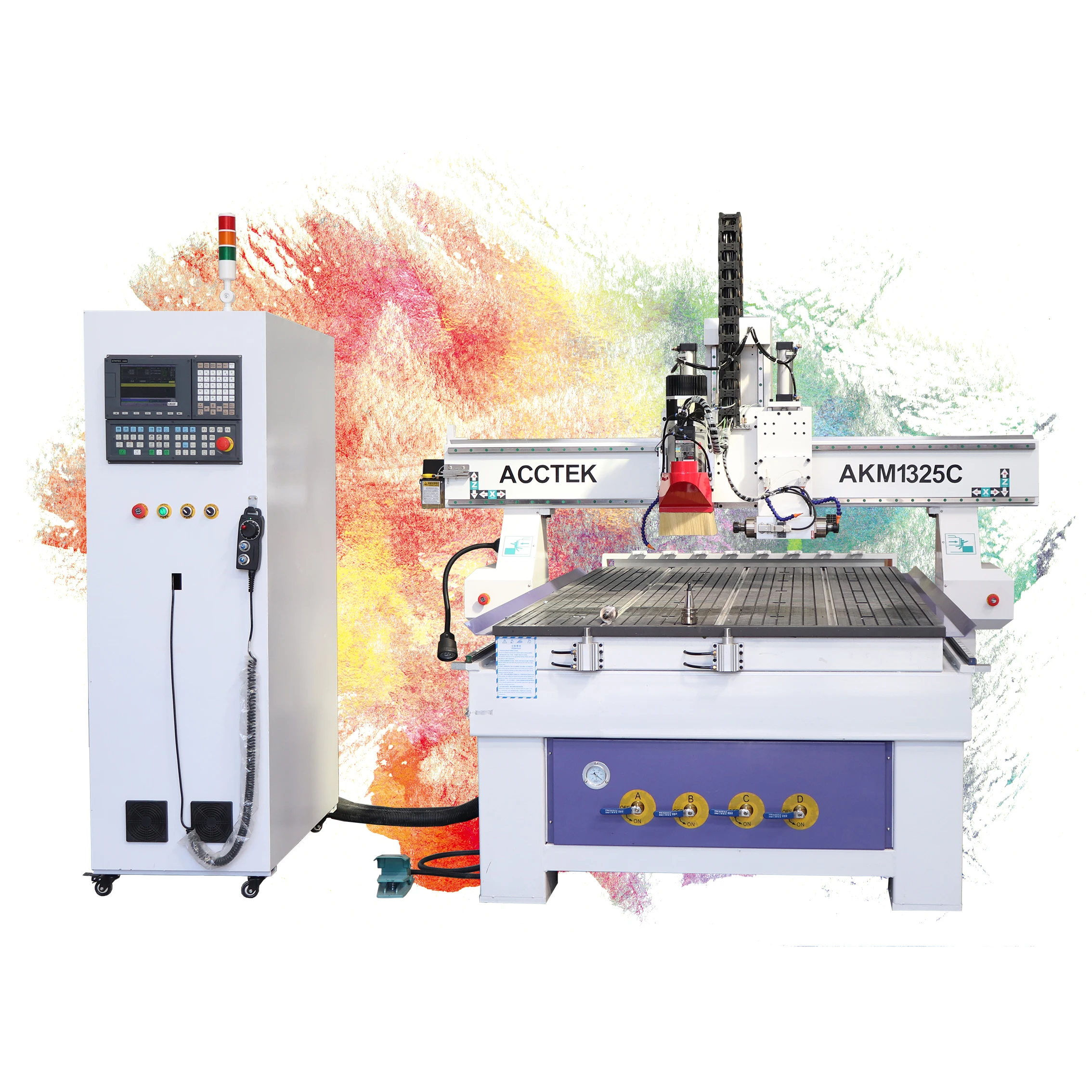 New Upgrade Furniture Decoration Machinery China 1325 Linear ATC CNC Cutting Machine with  Aggregate Head
