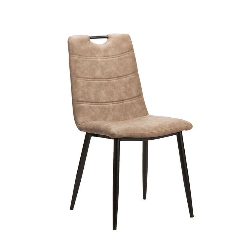 Hot sale modern dining table sets 6 cross back PU covers chairs for dining room
