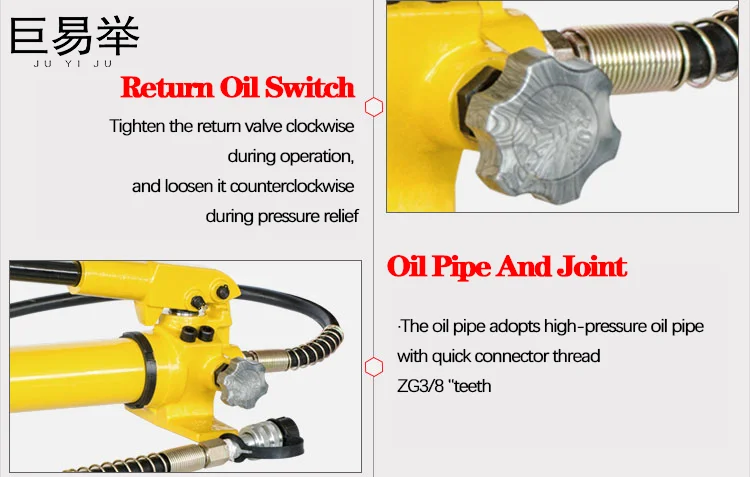 CP-700A Manual Hydraulic Pump Portable Ultra High Pressure Safty And Effective Single Acting Hydraulic Hand Pump