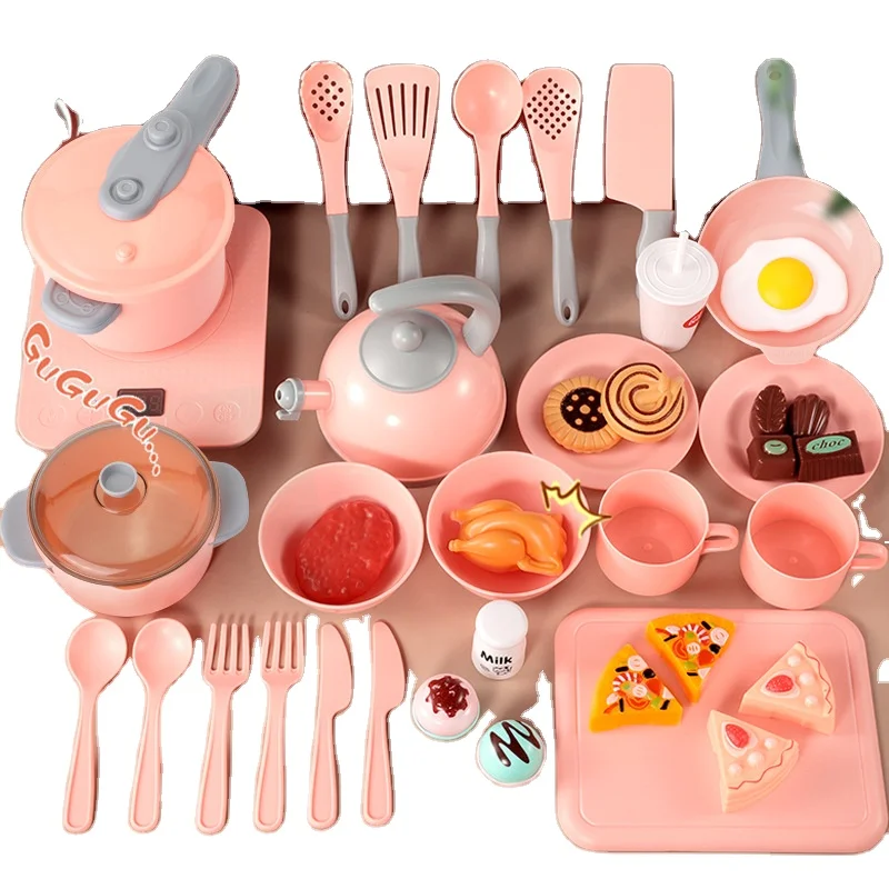 children educational kitchen toy mini plastic kids cooking pretend games kitchen toy set