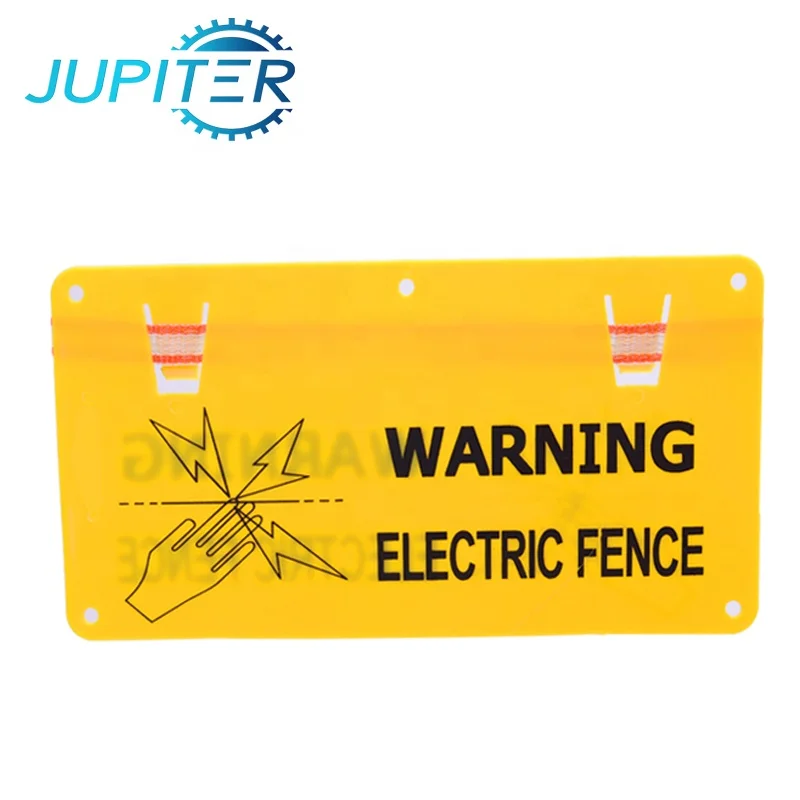 Customized plastic safety caution warning sign for electric fence energizer