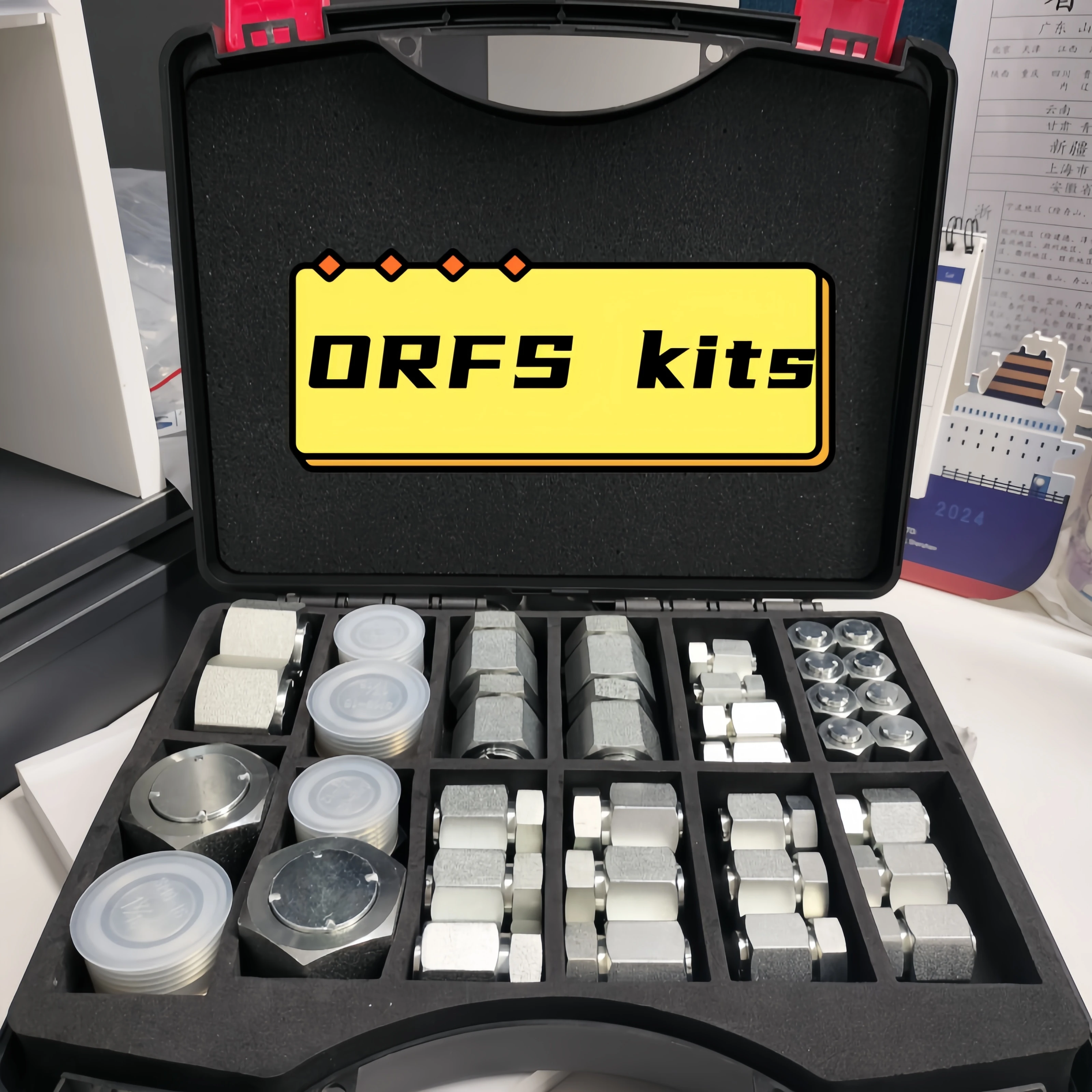 customized carbon steel bsp orfs jic male female cap and plug kit hydraulic adapter kits hydraulic caps and hose plugs