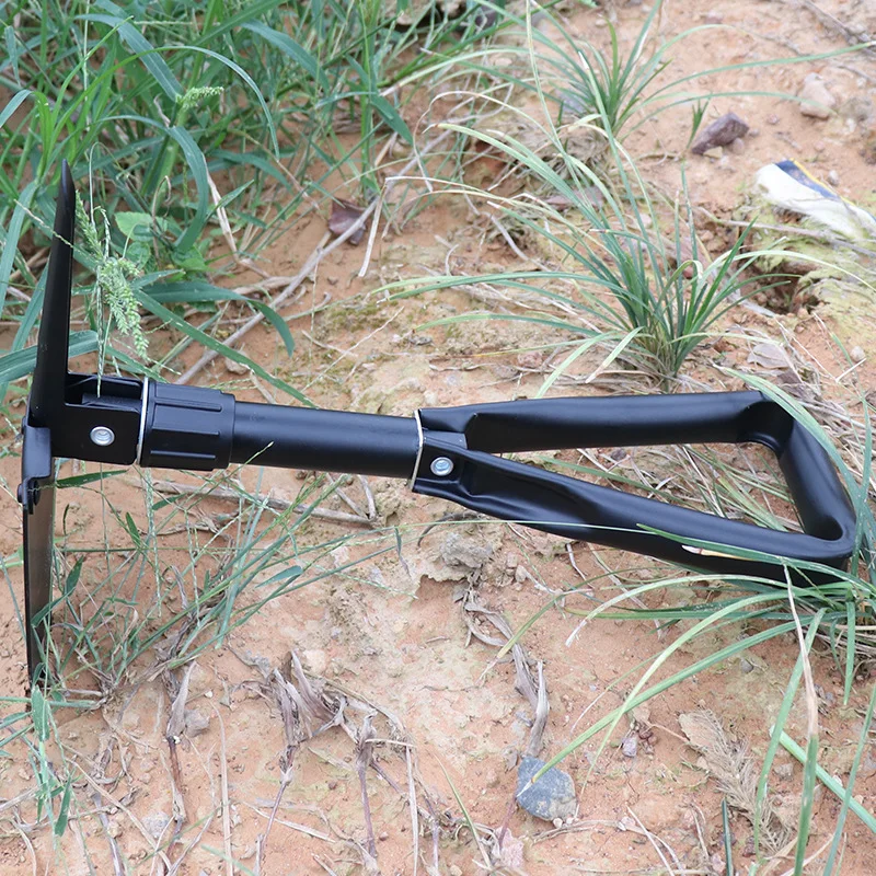 18.25 Inch Mini Folding Survival Shovel with Wood Saw Edge and Tactical Shovel