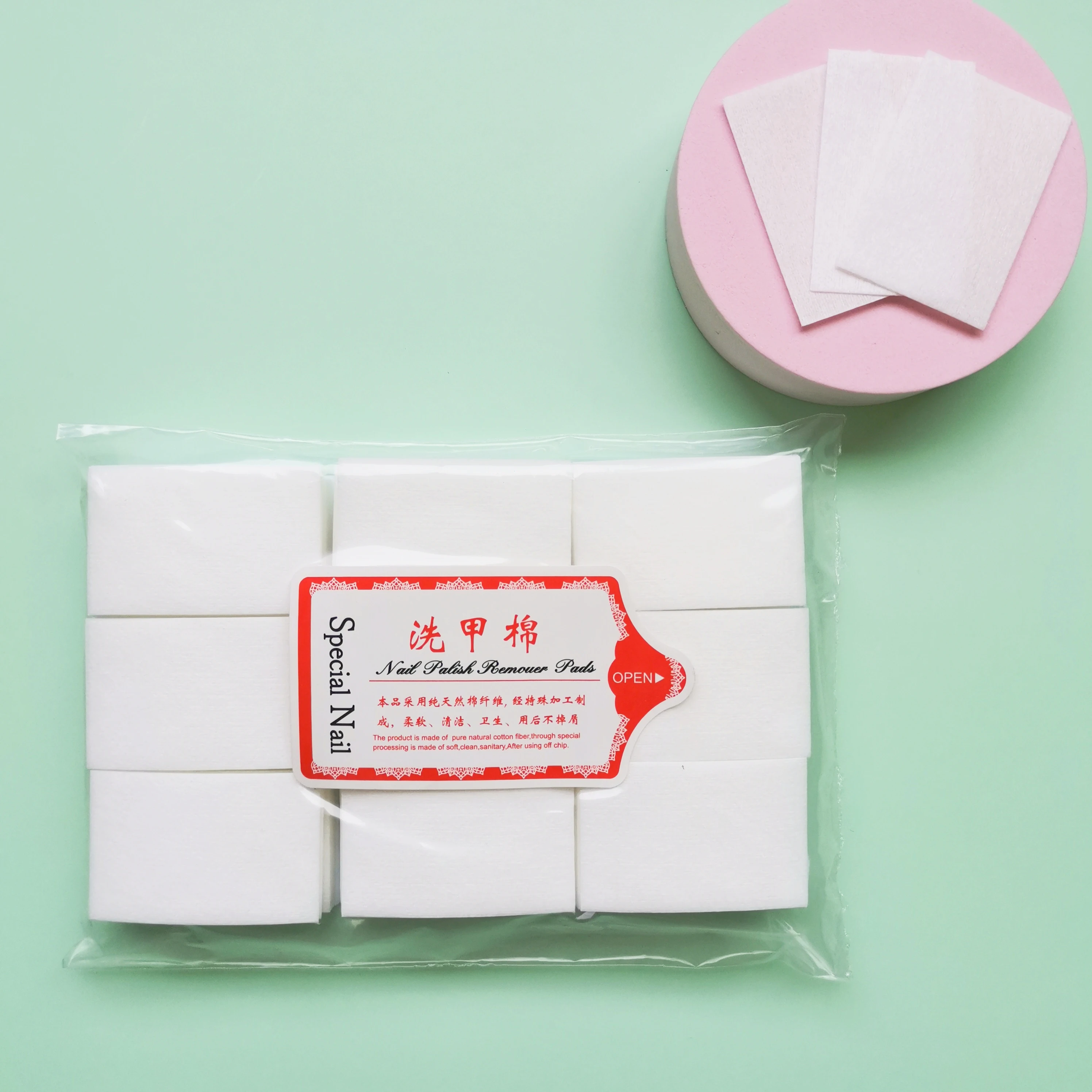 OEM nail polish remover cotton flannelette manicure special tool disposable cleaning scrub odorless nail wipes