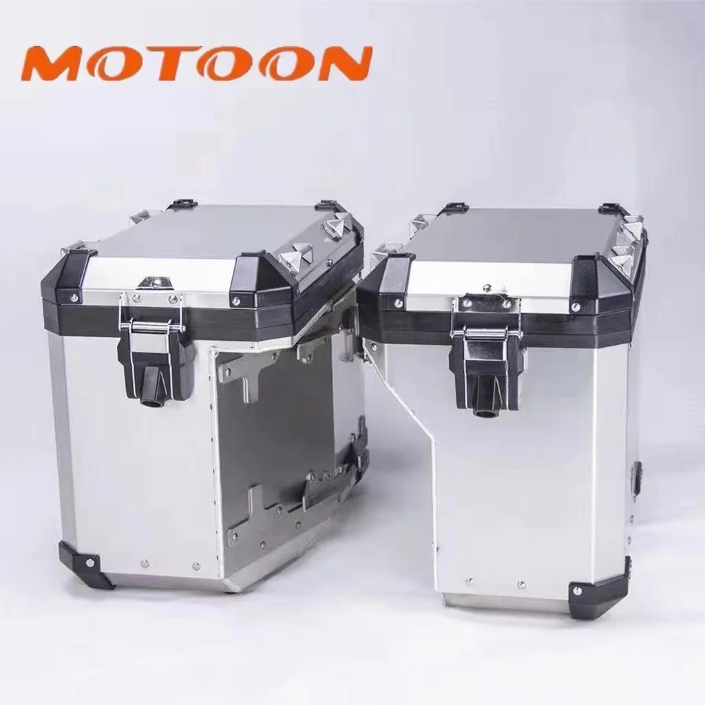 45L Motorcycle  Aluminum Alloy Storage Luggage Cases Side Pannier Box Motorcycle Side Case Waterproof Motorcycle Side Box