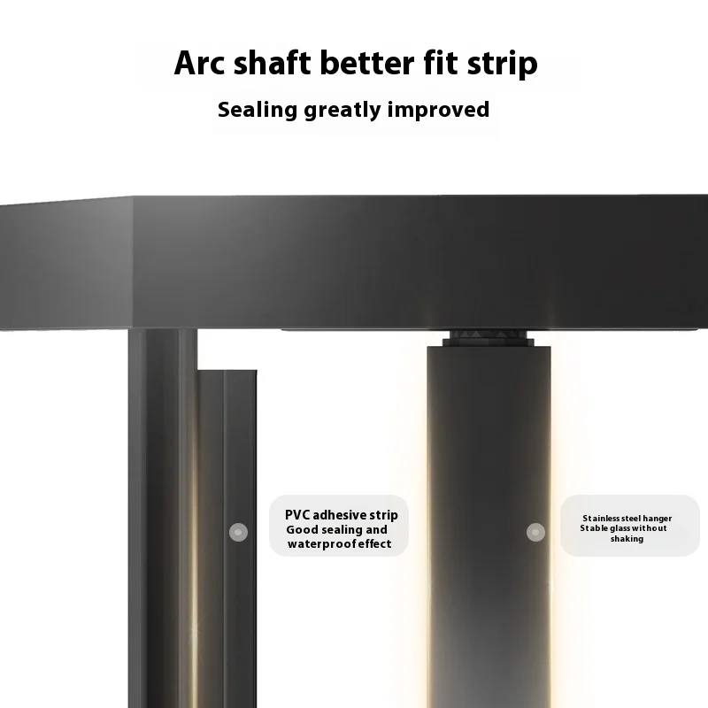 Minimalist Diamond-Shaped Shower Screen Simple Bath Partition Glass Door Sliding Polished Household Dry Wet Separation Bathroom