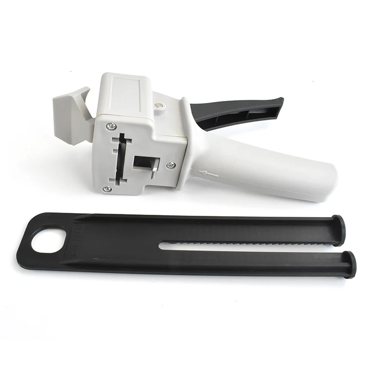 50 Manual Gun is a light weight, hand-held applicator used for dispensing two component adhesives. 1:1 and 2:1 Ratio. 50 mL.