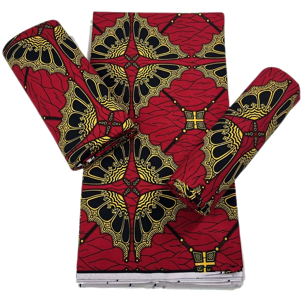 ACI Ankara Fabric African Wax Fabric 100% Cotton Guaranteed Real Wax African Print Fabric 6 Yards/Piece For Dress