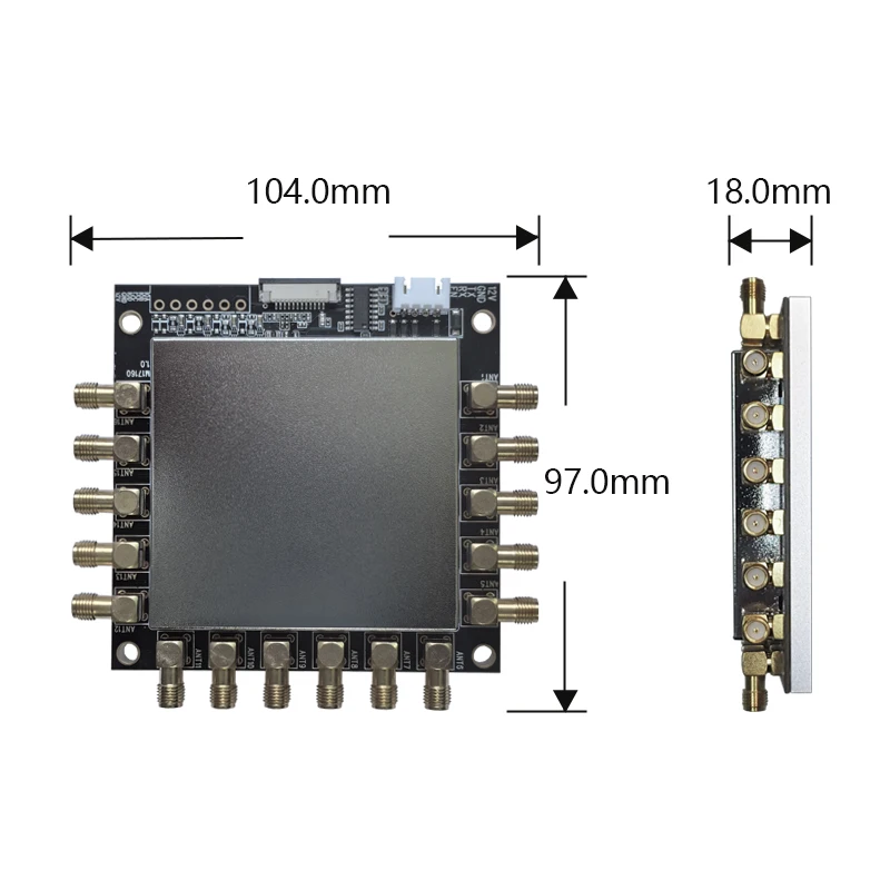 EZ1316M-16 16 port TTL UHF RFID reader module with free sdk and demo software for warehouse system and rfid smart solution