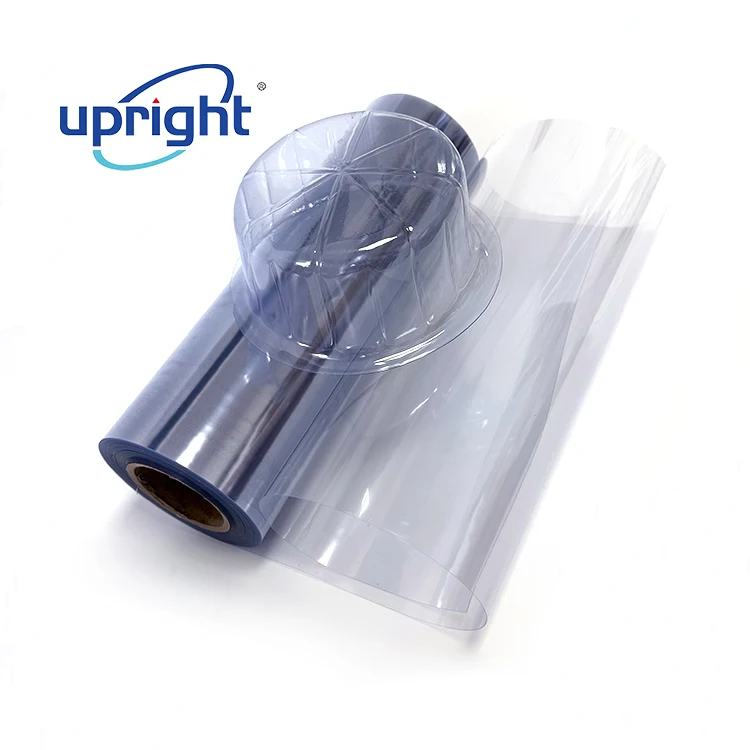 Upright   easy to vacuum forming Food grade transparent plastic film roll rigid clear pvc sheet for Printing And Packing Sheet