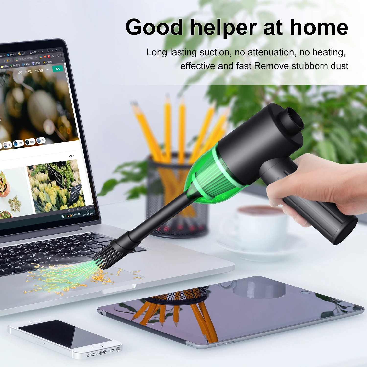 12000pa 7500mAh 5 in 1 Car Vacuum Cleaner Air Blower Duster Portable Handheld 90000RPM Home Vehicle Vacuum Cleaners