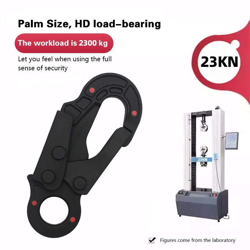 Jensan Custom Logo Insulation Dielectric Overmolded Safety Scaffold Double Snap Hook For Fall Protection Electrician Work