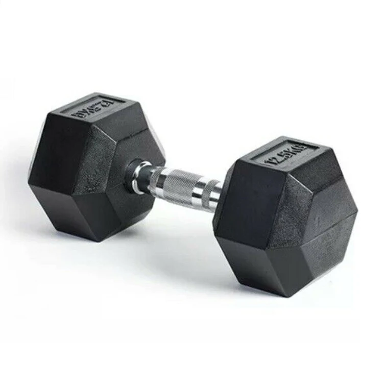 Factory Supply Gym Equipment Weight Lifting Hex Rubber Dumbbells Fitness Equipment with Low Price for Sale