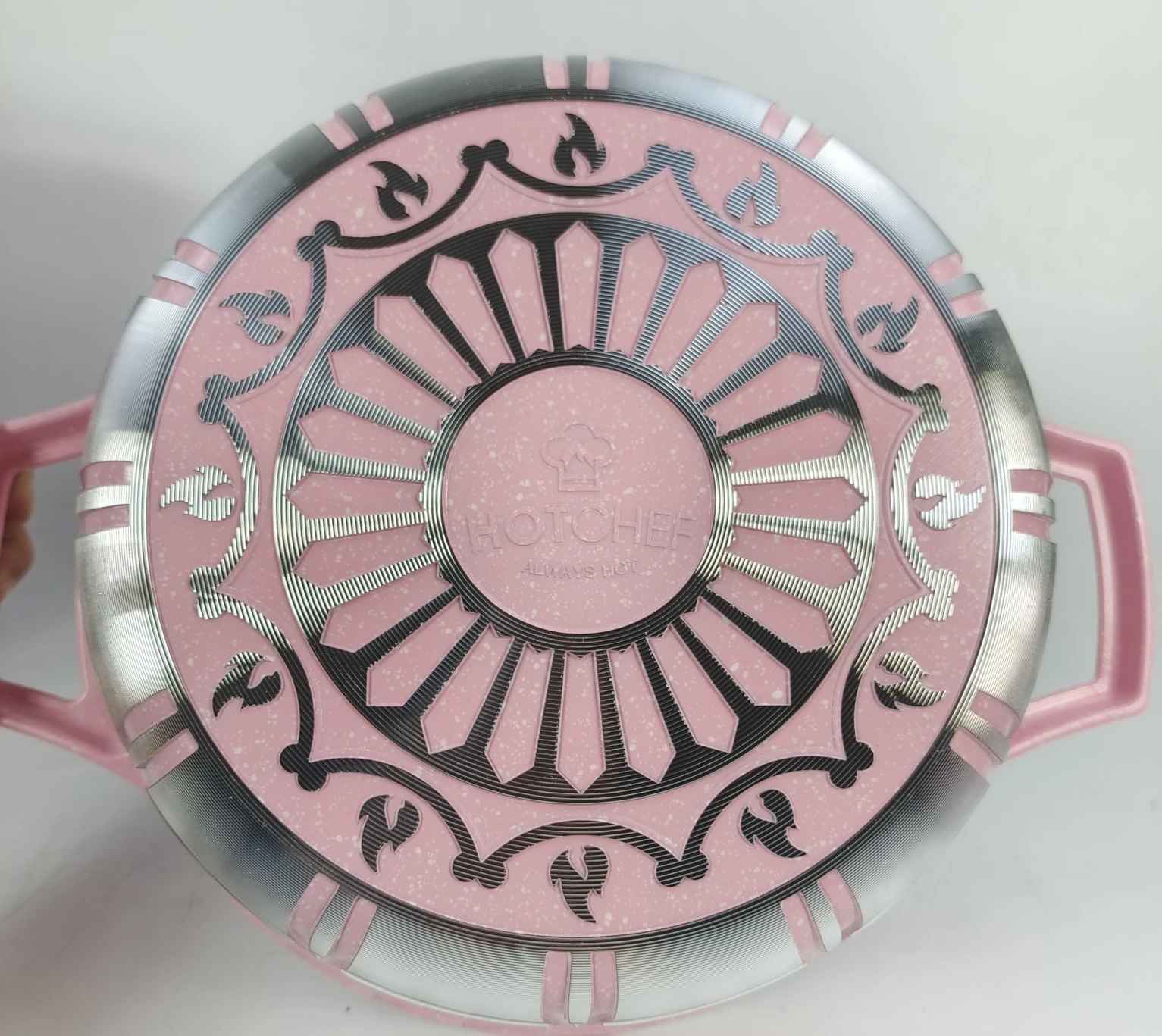 smile style Die cast aluminum Nonstick cookware sets Jogo de panelas Cooking soup pots and pans marmites casserole kitchenware