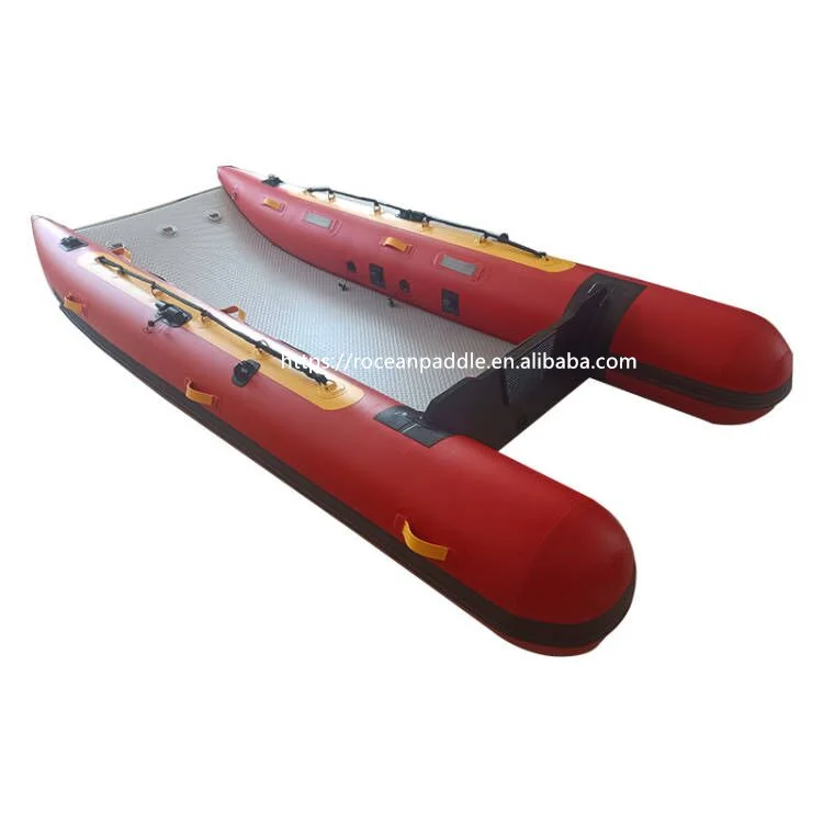 CE 2024 best-selling customized logo high speed open transom inflatable boat zapcat catamaran