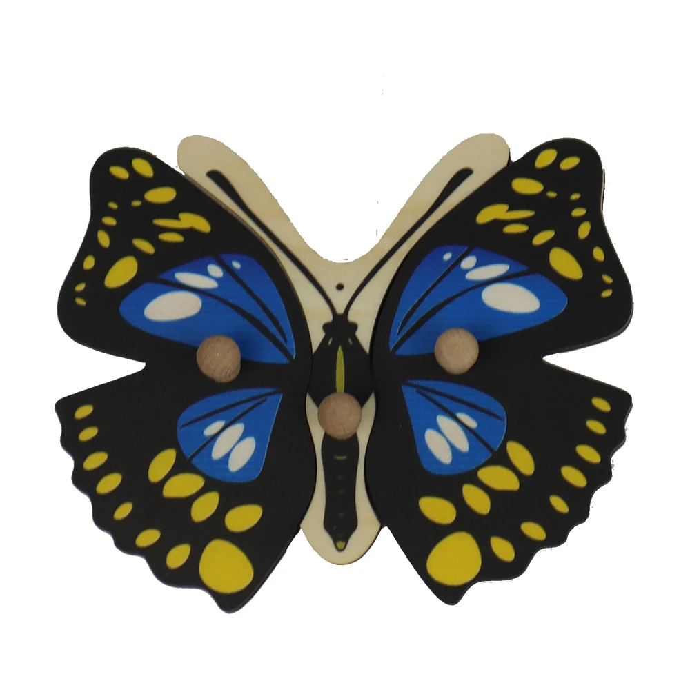 
 Preschool Montessori Educational Toy Wooden Children Puzzle Jigsaw Baby Butterfly Puzzles For Kid  