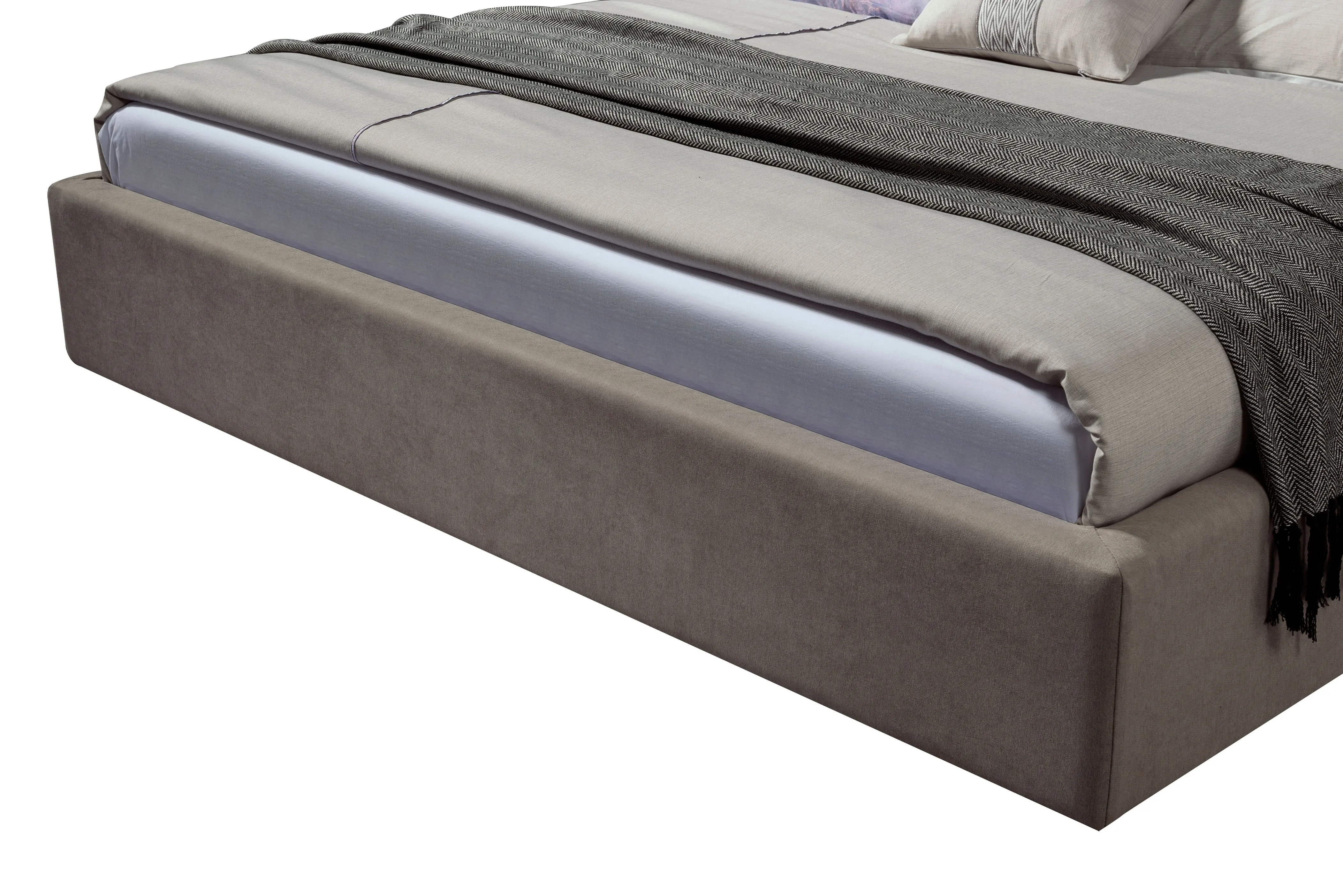 Bedroom modern latest wooden double upholstered furniture king size bed