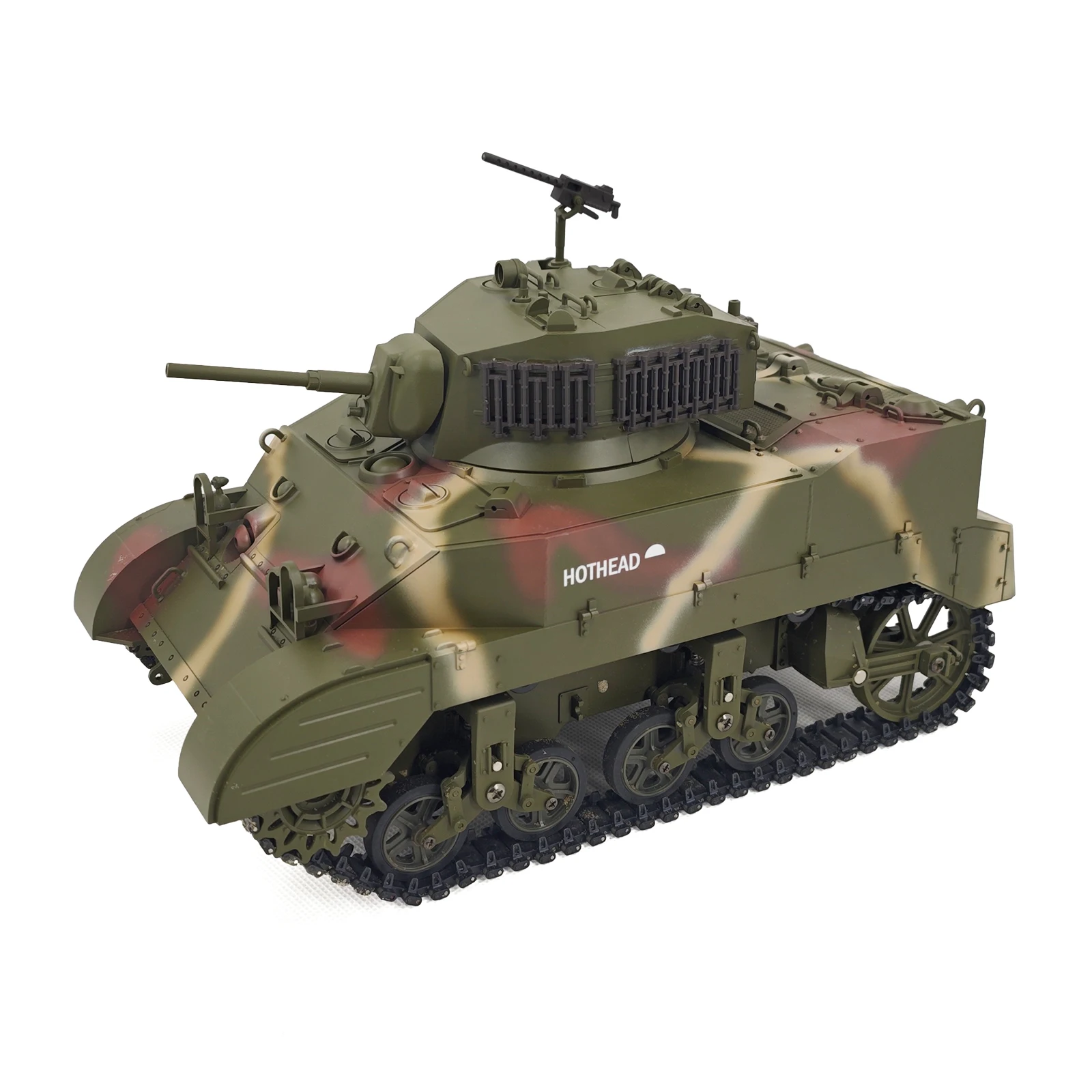 COOLBANK Model New 1/16 Scale RC Tank M5A1 Stuart Light Tank in USArmy Livery 2.4Ghz Smart Military Model Hobbyist Gifts for DIY