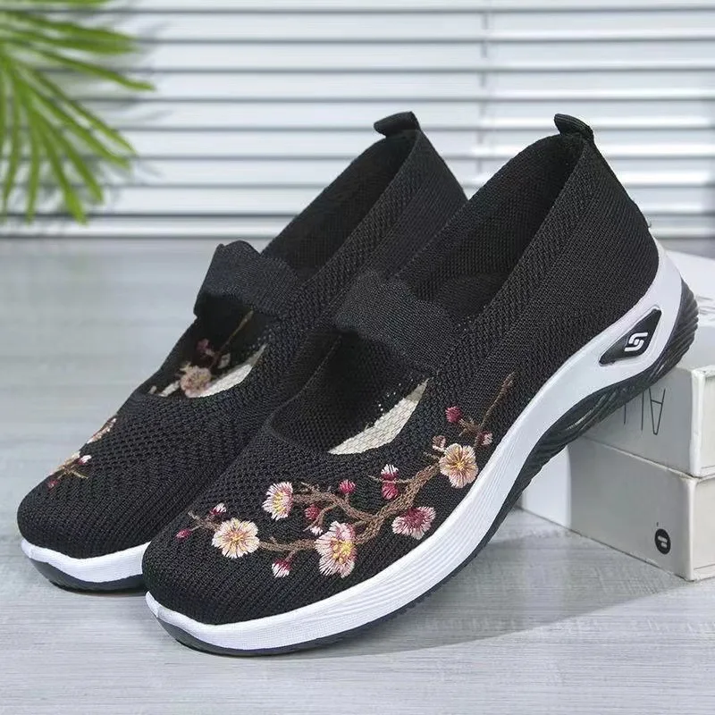 New design comfortable mesh surface ladies walking flats boat shoes outdoor soft sole sneaker sports shoes for women
