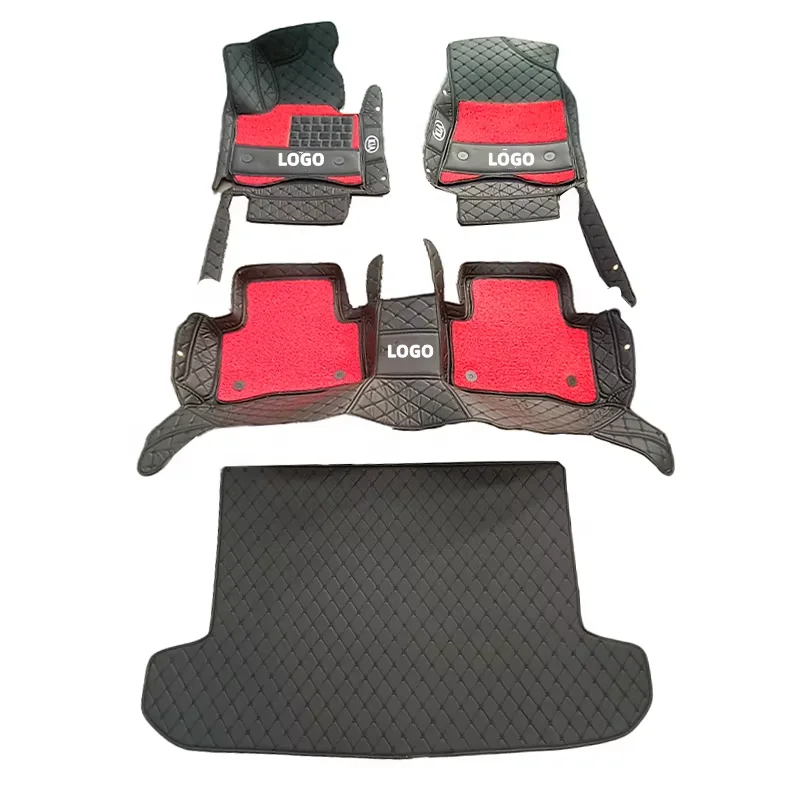 Hot Car accessories Luxury Double Layer With Coil Mat Factory Wholesale 7D Car Mats For KIA SPORTAGE