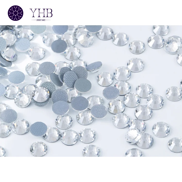 New Color Loose Glass Strass Crystal Flatback Hot Fix Nail Art Rhinestones Manufacturer For Nail Art Decoration