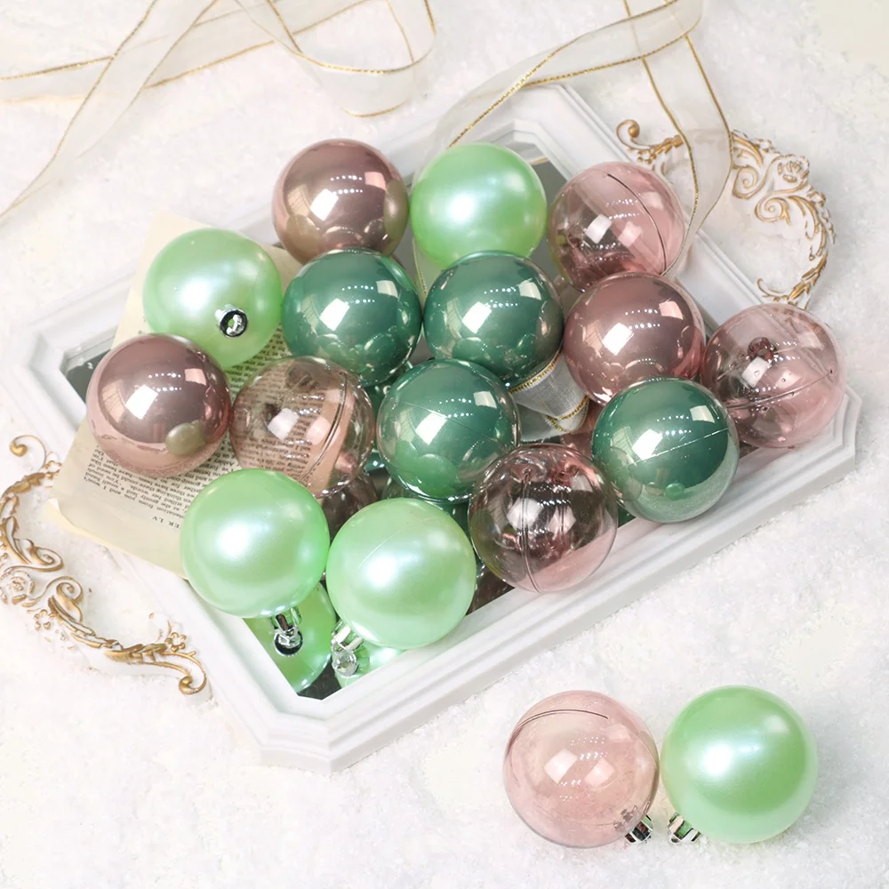 Popular type 6 cm round  Christmas Ball Ornaments set Tree Decorations for Party Bolas de Navidad