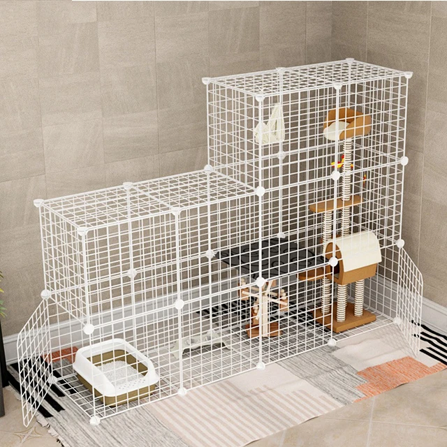Wire Cube Shelving Small Steel Plastic Animal Cages Rabbit Hamsters Lapin
