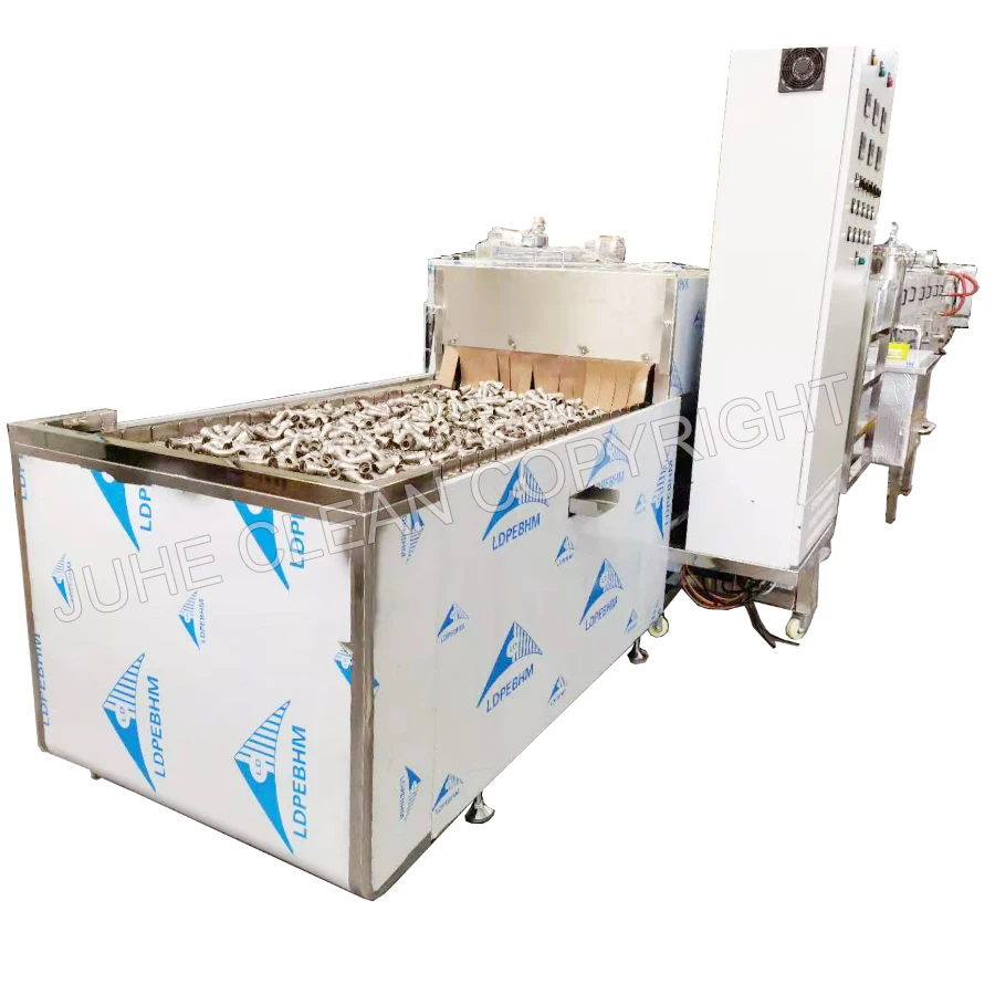 factory direct supply conveyor Ultrasonic Cleaning Machine line For pipe fittings automatic cleaning and drying